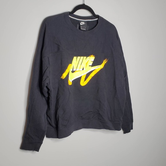 NIKE NSW Archive Black Crewneck Long Sleeve Sweatshirt Sz M - Picture 3 of 7